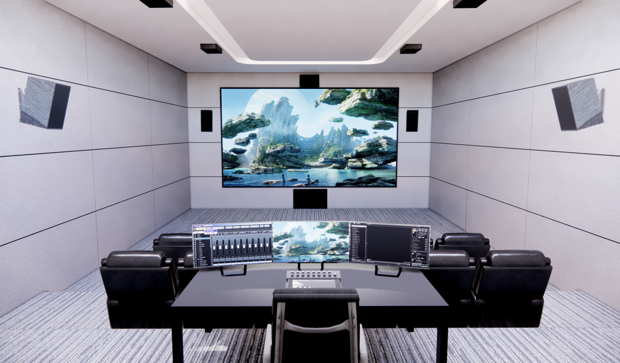 電視臺全景聲LED直視顯示審片室（40-80m2）