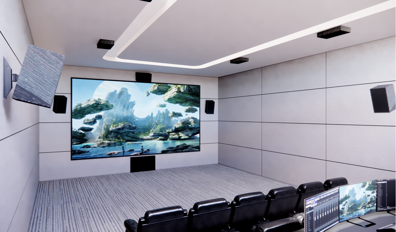 電視臺全景聲LED直視顯示審片室（40-80m2）